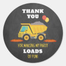 Recherche de camion jaune autocollants Anniversaire des garçons