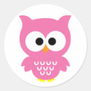 Recherche de de hibou autocollants Rose