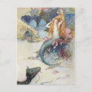 Recherche de fée vintage cartes postales Sirène