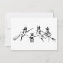 Recherche de balai sorcière invitations Vintage