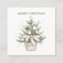 Recherche de noël aquarelle cartes visite Sapin
