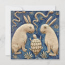 Recherche de lapin blanc vintage cartes postales Bleu