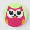 Recherche de hibou rose horloges Moderne