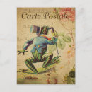 Recherche de grenouille vintage cartes postales Florale