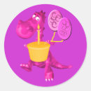 Zoek naar paarse dinosaurus stickers For kids