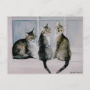 Recherche de chaton tigré cartes postales Aquarelle