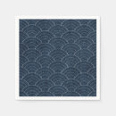 Recherche de motif japonais serviettes Bleu