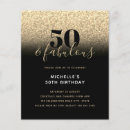 Recherche de 11x14 50ans anniversaire invitations Noir et or