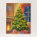 Recherche de peinture de noël puzzles Arbre