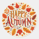 Recherche de automne heureux autocollants Feuille