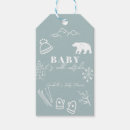 Recherche de baby shower étiquettes cadeau Bleu