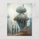 Recherche de rétro futuriste cartes postales Fi sci