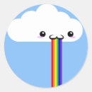 Recherche de nuage de kawaii autocollants Arc en ciel