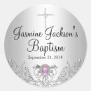 Recherche de croix rose autocollants De baptême