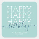 Recherche de anniversaire turquoise autocollants Moderne