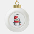 Recherche de pingouin mignon ornements Rouge