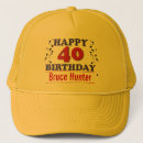Recherche de quarantième casquettes Anniversaire
