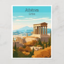 Recherche de carte athenes cartes postales Aquarelle