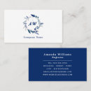 Recherche de floral bleu cartes visite Simple