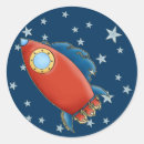 Recherche de fusée rouge autocollants Espace