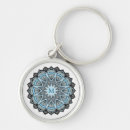 Recherche de mandala bleu porteclés Noir