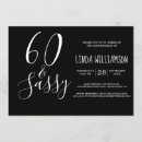 Recherche de de 60 ans anniversaire invitations Noir et blanc