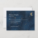 Recherche de croissant lune invitations Bleu marine