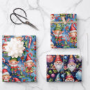Recherche de elfes papier cadeau Motif