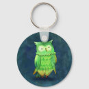 Recherche de hibou vert porteclés Mignon