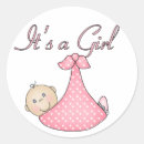 Recherche de faire part de bébé autocollants Fille