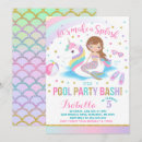 Recherche de mermaid party invitations Fête du pool