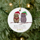 Recherche de hibou fait sur commande ornements Arbre de noël