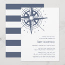 Recherche de boussole nautique invitations Bleu marine et blanc
