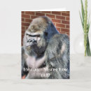 Zoek naar grappige gorilla kaarten Schattig