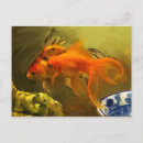 Recherche de de poisson rouge cartes postales Peinture