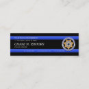 Recherche de policiers cartes visite Ligne bleue mince