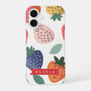Recherche de motif de fraise iphone coques Monogrammé