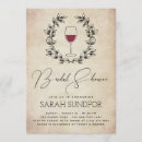 Recherche de nuptiales de douche de vin invitations Vintage