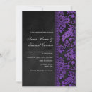 Recherche de pourpre mariage invitations Vintage