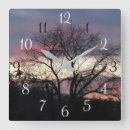 Recherche de silhouette de coucher du soleil horloges Nature