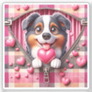 Recherche de valentine animal autocollants Amoureux des chiens