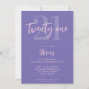 Recherche de violet anniversaire invitations Élégant