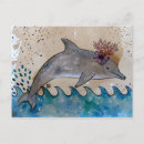 Recherche de mammifères cartes postales Bleu