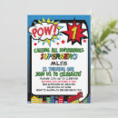 Recherche de superhero anniversaire invitations Pour enfants