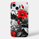 Recherche de rouge blanc noir iphone coques Fleur
