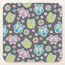 Recherche de dessin hibou dessous de verres Animal