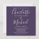 Recherche de violet mariage invitations Classique