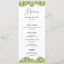 Recherche de feuille de palmier mariage menus Tropical