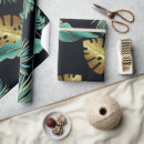 Zoek naar groene bladeren cadeaupapier Verjaardag