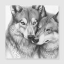 Recherche de loup noir vœux cartes Animal